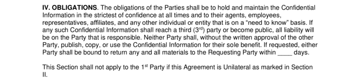 Non Disclosure Agreement 1